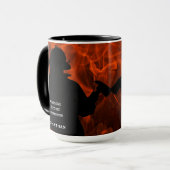 Mug Flames personnalisées Pompier retraite (Devant gauche)