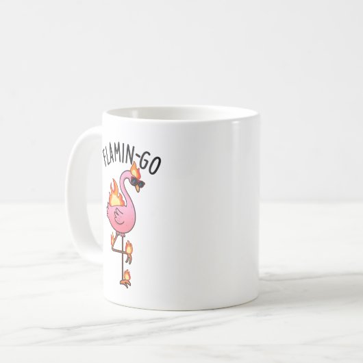 Mug Flamin-go Funny Flamant rose Pun (Devant gauche)