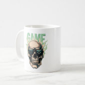 Mug Flaming Gamer Skull – Retro Gaming Power (Devant gauche)