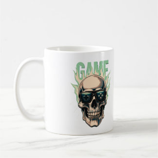 Mug Flaming Gamer Skull – Retro Gaming Power
