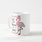 Mug Flamingo de la foi religieuse chrétienne verset de (Devant gauche)