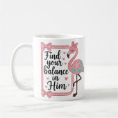 Mug Flamingo de la foi religieuse chrétienne verset de (Gauche)