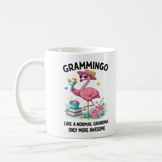 Mug Flamingo Grammingo comme une grand-mère normale ma (Gauche)