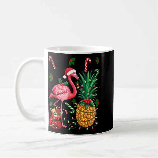 Mug Flamingo Hawaiian Ne Christmas Lights Xmas (Gauche)