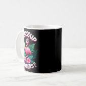 Mug Flamingo Humor Quote Flamingo Lover Whup Flockers (Devant gauche)
