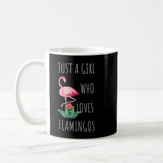 Mug Flamingo Just a Girl loves Flamingos (Gauche)