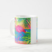 Mug Flamingo rose Position tropicale sur une jambe (Devant gauche)