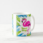 Mug Flamingo rose Position tropicale sur une jambe (Devant droit)