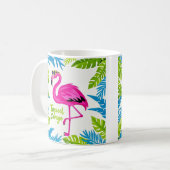 Mug Flamingo rose Position tropicale sur une jambe (Devant gauche)