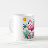 Mug Flamingo rose tropicale/Floride (Devant gauche)