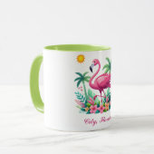 Mug Flamingo rose tropicale/Floride (Devant gauche)