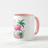 Mug Flamingo rose tropicale/Floride (Devant droit)