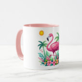 Mug Flamingo rose tropicale/Floride (Devant gauche)