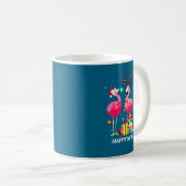 Mug Flamingo Santa Hat Happy New Year Light Long Sleev (Devant droit)