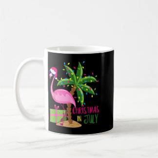 Mug Flamingo Sungles Noël Plage Été Tropical