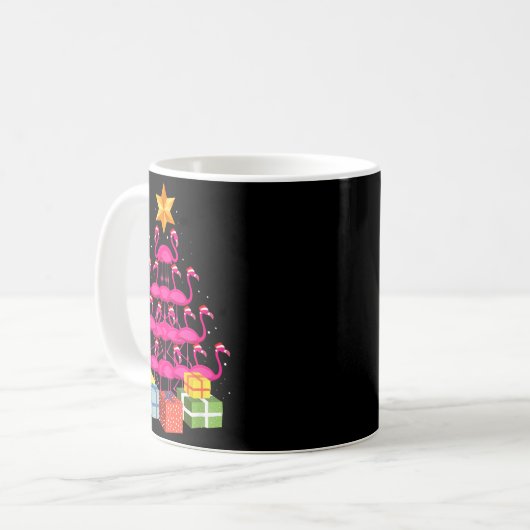 Mug Flamingo Tree Funny Ugly Christmas (Devant gauche)