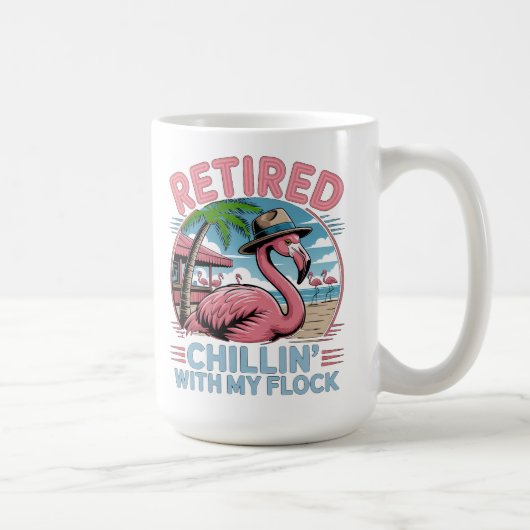 Mug Flamingo Tropical Beach Retirement Humor (Droite)