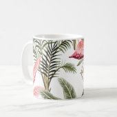 Mug Flamingo vintage rose tropicale, bananiers et  (Devant gauche)