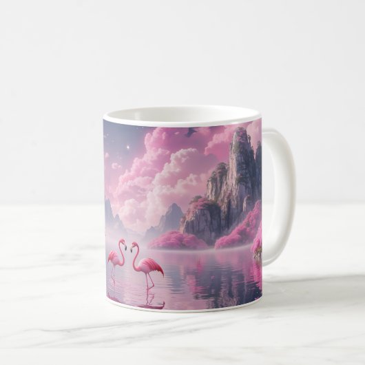 Mug Flamingos dans un monde de rêve (Devant droit)