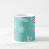 Mug Flamingos Santa Chapeau Présente Flocons de Neige (Centre)