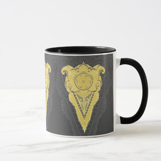 Mug flamme dorée ornementale (Droite)