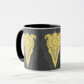 Mug flamme dorée ornementale (Devant gauche)