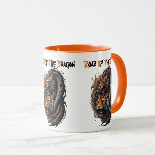 Mug Flamme grinçante : hybride Tiger-Dragon (Devant droit)