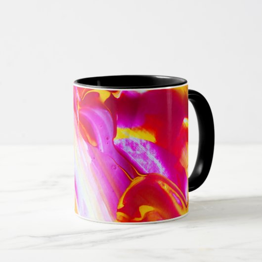 Mug Flamme liquide - Design orange et jaune brillant (Devant droit)