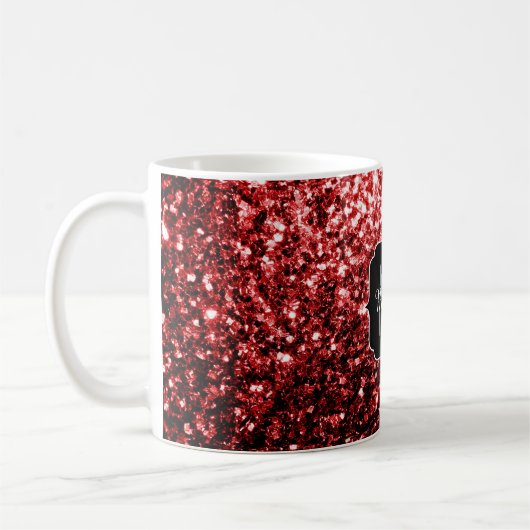 Mug Flamme rouge foncé Parties scintillant scintille G (Gauche)