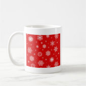 Mug Flammes blanches sur arrière - plan rouge (Gauche)