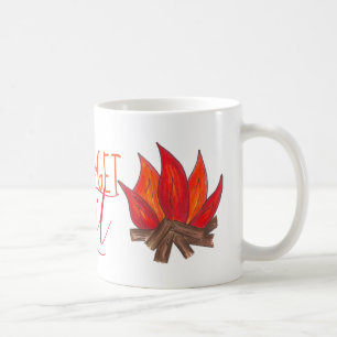 Mug Flammes de feu de camp Flammes amusantes Camping