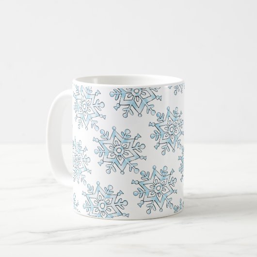 Mug Flammes de neige de Noël mignonnes, Blizzard de ne (Devant gauche)