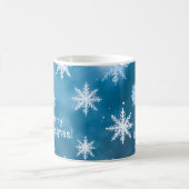 Mug Flammes de neige de Noël, personnalisées (Centre)