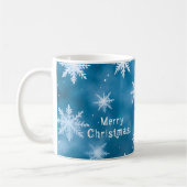 Mug Flammes de neige de Noël, personnalisées (Gauche)