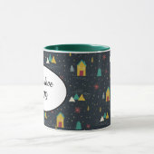 Mug Flammes de neige de nuit d'hiver atterrissant sur  (Centre)