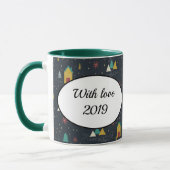 Mug Flammes de neige de nuit d'hiver atterrissant sur  (Gauche)