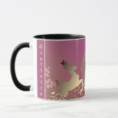 Mug Flammes de neige de rennes pourpre Gradient Musiqu (Gauche)