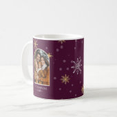 Mug Flammes de neige d'hiver modernes Photo Noël Bourg (Devant gauche)