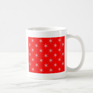 Mug Flammes De Neige En Verre Sur Arrière - plan Rouge