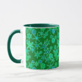 Mug Flammes de neige géométriques modernes sur Emerald (Gauche)