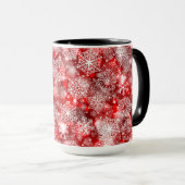 Mug Flammes de neige sur rouge (Devant droit)