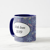 Mug Flammes De Neige Tombant De Neige Bouges De Pins Q (Devant gauche)