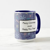 Mug Flammes De Neige Tombant De Neige Bouges De Pins Q (Devant droit)
