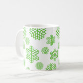 Mug Flammes de neige vertes de Noël (Devant gauche)
