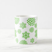 Mug Flammes de neige vertes de Noël (Centre)