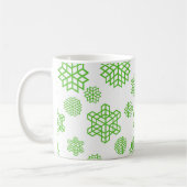 Mug Flammes de neige vertes de Noël (Gauche)