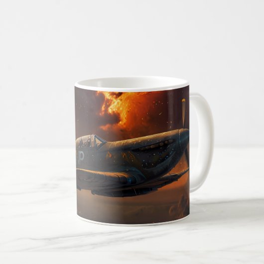 Mug Flammes du ciel : l'odeur d'un Spitfire (Devant droit)