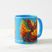 Mug Flammes Phoenix de l'Imaginaire mignon (Devant droit)