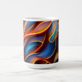 Mug Flammes rouges bleues Abstraites (Centre)