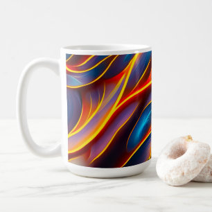 Mug Flammes rouges bleues Abstraites
